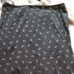 Arendine Black & Floral Pencil Skirt Size LG